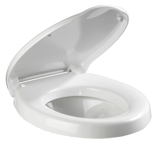 Sedile per wc leggermente rialzato con chiusura facilitata per anziani , 43,5 x 37 cm Secura - Wenko