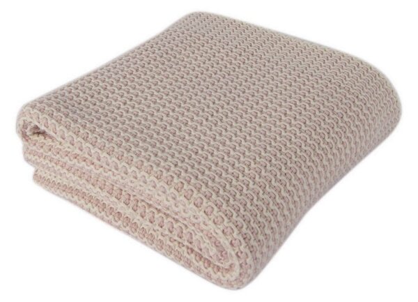 Coperta per neonati in cotone rosa Lucky, 90 x 90 cm - Homemania Decor