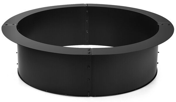 Costway Anello per braciere diametro interno 76 cm, Braciere rotondo in acciaio resistente selezionato per fuoco a legna carbonella