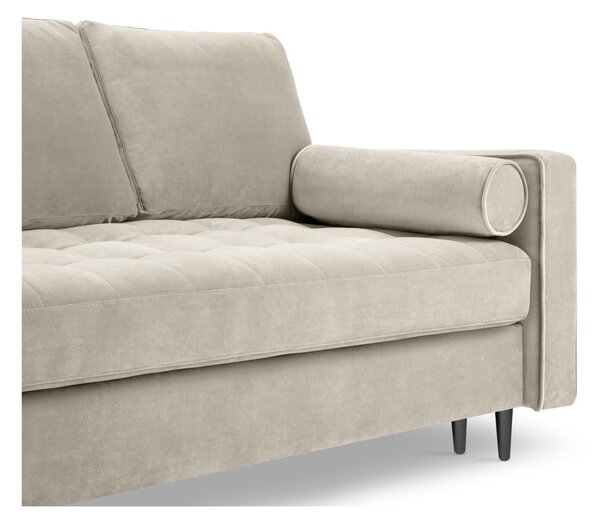 Divano letto in velluto beige Santo - Milo Casa
