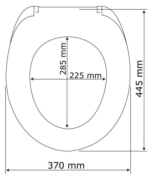 Sedile per wc bianco con chiusura facilitata , 44,5 x 37 cm Rieti - Wenko