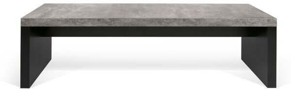 Panchina nera e grigia con decoro in cemento , 140 x 43 cm Detroit - TemaHome