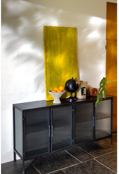 Vetrina in metallo nero 150x80 cm Boli - Dutchbone