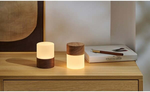 Lampada da tavolo dimmerabile in colore naturale con paralume in vetro (altezza 10,5 cm) Lemelia - Gingko