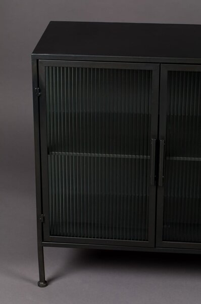 Vetrina in metallo nero 150x80 cm Boli - Dutchbone