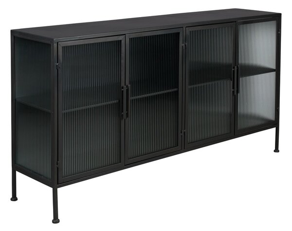 Vetrina in metallo nero 150x80 cm Boli - Dutchbone