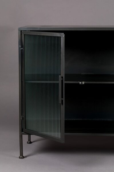 Vetrina in metallo nero 150x80 cm Boli - Dutchbone