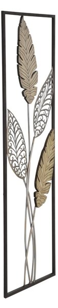 Decorazione murale in oro , 30,5 x 91 cm Foglie - Mauro Ferretti
