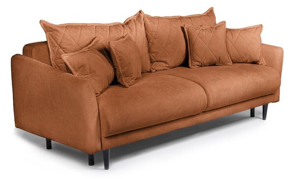 Divano marrone allungabile/con contenitore con rivestimento in velluto a coste 215 cm Bjork – Bonami Selection
