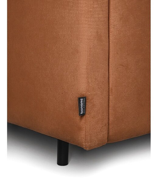Divano marrone allungabile/con contenitore con rivestimento in velluto a coste 215 cm Bjork – Bonami Selection