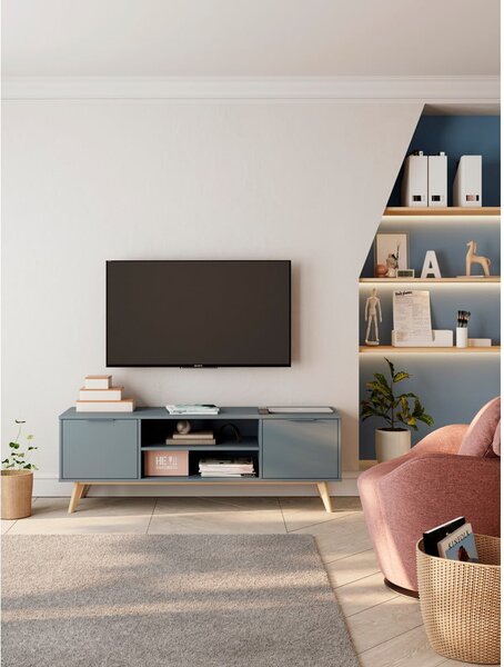 Mobile TV verde polveroso 140x53x40 cm Pisco – Marckeric