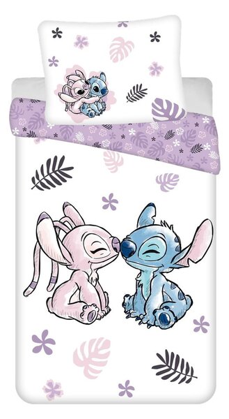Biancheria da letto per bambini in cotone per letto singolo 140x200 cm Lilo and Stitch - Jerry Fabrics