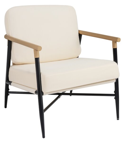 Costway Sedia moderna da salotto poltrona con cuscini rimovibili, Comoda poltrona per soggiorno camera da letto ufficio domestico Beige