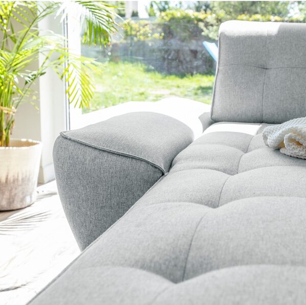 Divano letto grigio chiaro ad angolo variabile Dazzling Daisy - Miuform