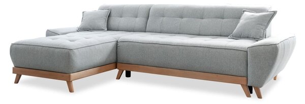 Divano letto grigio chiaro ad angolo variabile Dazzling Daisy - Miuform