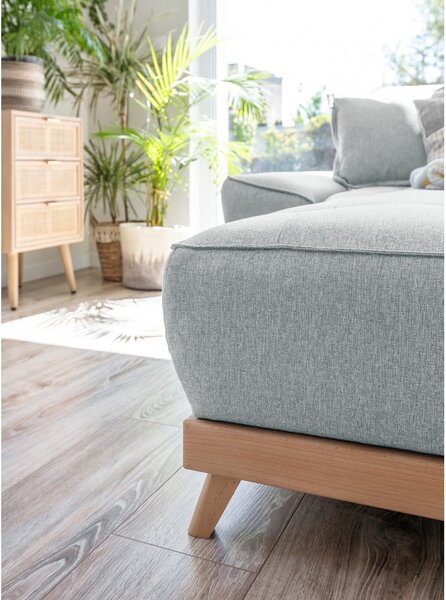 Divano letto grigio chiaro ad angolo variabile Dazzling Daisy - Miuform