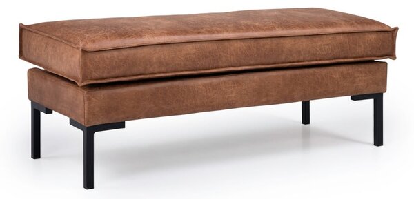 Pouf in similpelle marrone Rate - Scandic
