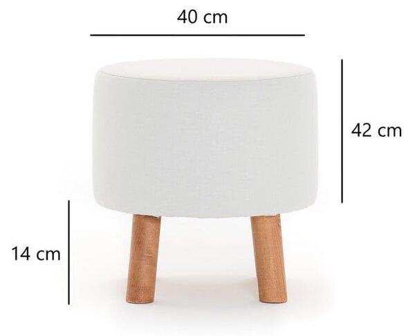 Sgabello bianco Silindir - Balcab Home