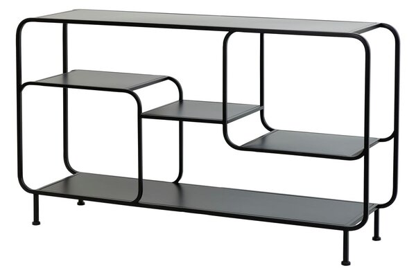 Libreria in metallo nero 141x81,5 cm Winston - Light & Living