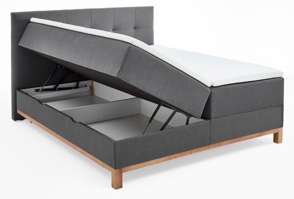 Letto boxspring grigio scuro con contenitore 180x200 cm Catania - Meise Möbel