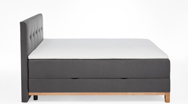 Letto boxspring grigio scuro con contenitore 180x200 cm Catania - Meise Möbel