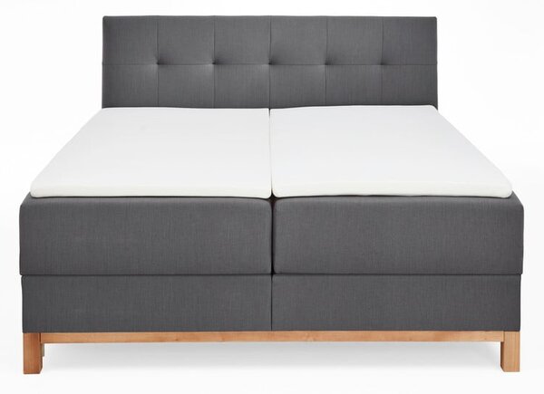 Letto boxspring grigio scuro con contenitore 180x200 cm Catania - Meise Möbel
