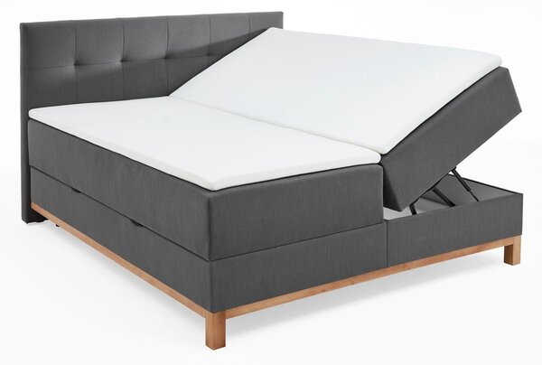 Letto boxspring grigio scuro con contenitore 180x200 cm Catania - Meise Möbel