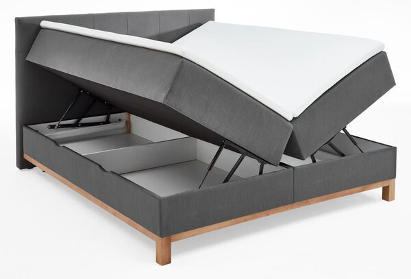 Letto boxspring grigio scuro con contenitore 180x200 cm Catania - Meise Möbel