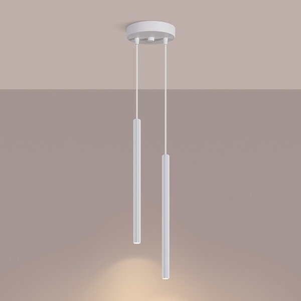 Sollux SL.1866 - Lampadario sospeso ARCHE 2xG9/8W/230V bianco