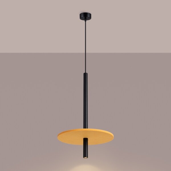 Sollux SL.1880 - Sospensione a cavo FELTRO 1xG9/8W/230V nero/giallo