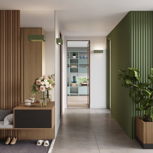 Sollux SL.1888 - Applique RIGATA 1xE27/15W/230V ceramica/verde