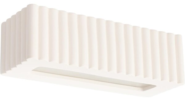 Sollux SL.1885 - Applique RIGATA 1xE27/15W/230V ceramica/bianca