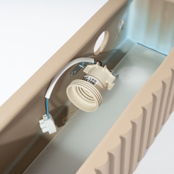 Sollux SL.1887 - Applique RIGATA 1xE27/15W/230V ceramica/taupe