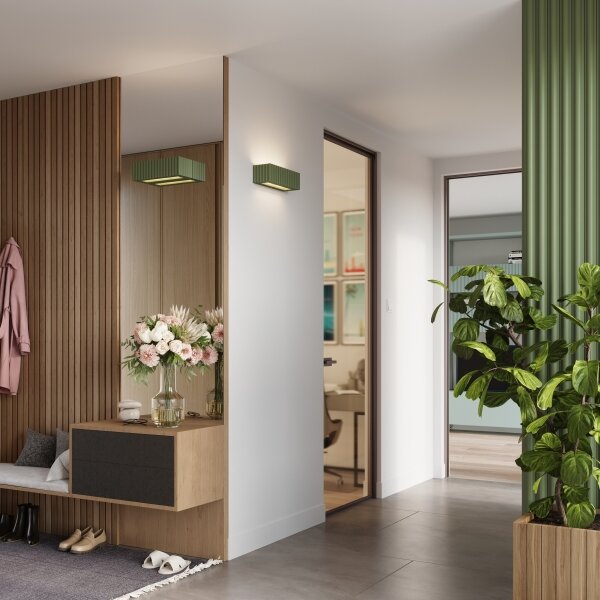 Sollux SL.1888 - Applique RIGATA 1xE27/15W/230V ceramica/verde