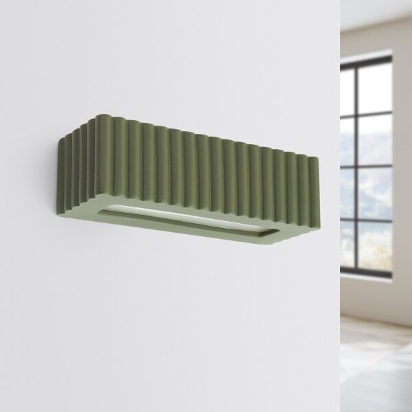 Sollux SL.1888 - Applique RIGATA 1xE27/15W/230V ceramica/verde