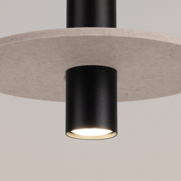 Sollux SL.1882 - Sospensione a cavo PELTA 1xGU10/10W/230V nero/crema