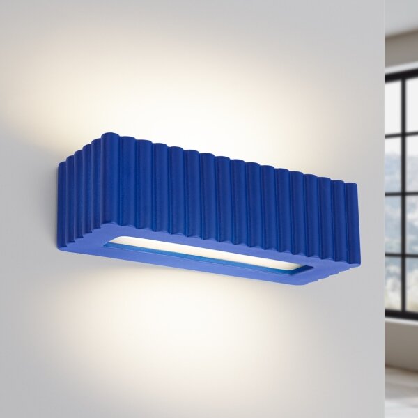 Sollux SL.1889 - Applique RIGATA 1xE27/15W/230V ceramica/blu