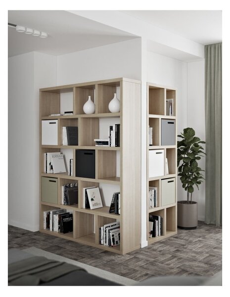 Libreria color legno effetto rovere 150x198 cm Berlin - TemaHome