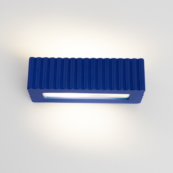 Sollux SL.1889 - Applique RIGATA 1xE27/15W/230V ceramica/blu