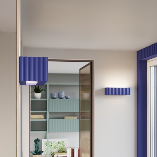Sollux SL.1889 - Applique RIGATA 1xE27/15W/230V ceramica/blu