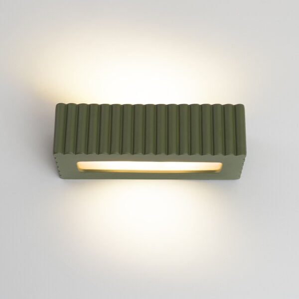 Sollux SL.1888 - Applique RIGATA 1xE27/15W/230V ceramica/verde