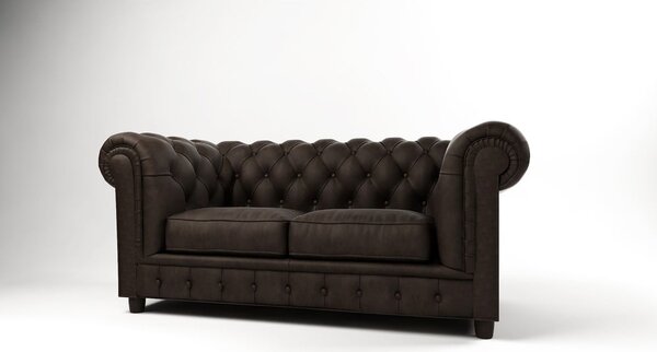 Divano in velluto marrone scuro 184 cm Cambridge - Ropez