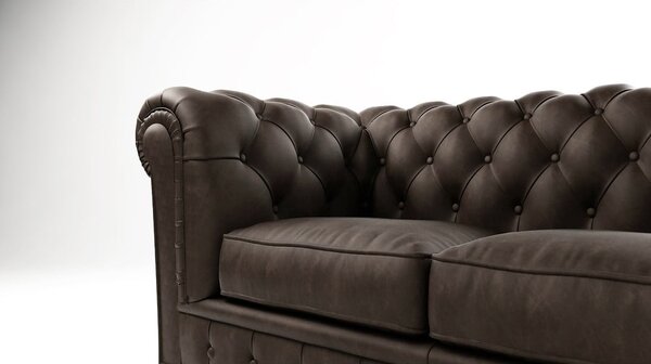 Divano in velluto marrone scuro 184 cm Cambridge - Ropez