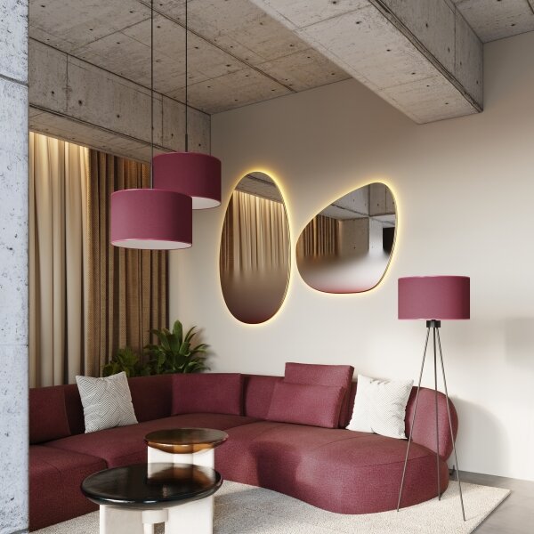 Sollux SL.1856 - Lampada da terra NEVIA 1xE27/15W/230V rossa