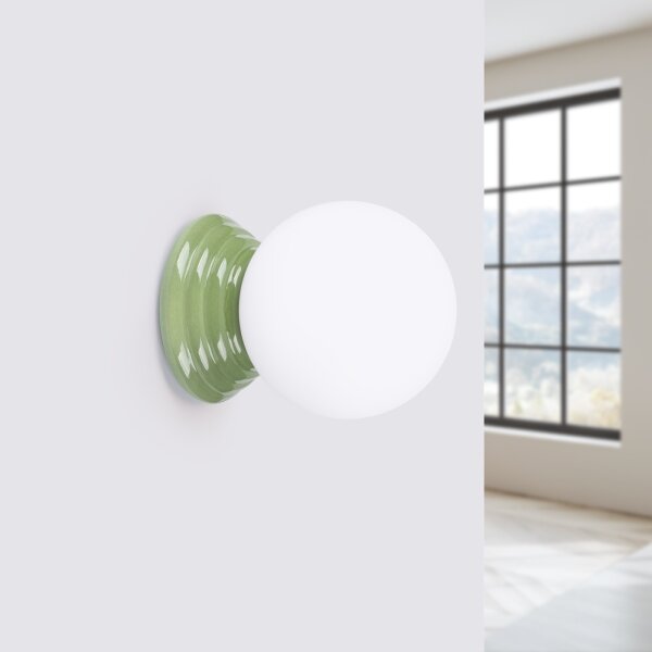Sollux SL.1894 - Applique da bagno ZORI 1xG9/8W/230V IP44 verde