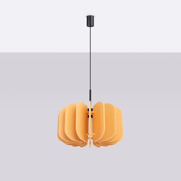 Sollux SL.1861 - Lampadario a sospensione con cavo MULA, 1xE27/15W/230V, diametro 45 cm, giallo