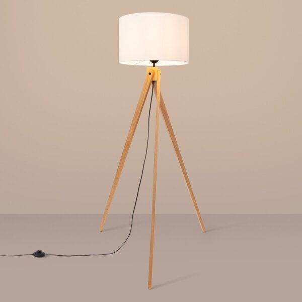 Sollux SL.1908 - Lampada da terra NATT 1xE27/15W/230V bianca