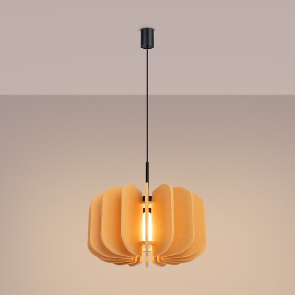 Sollux SL.1861 - Lampadario a sospensione con cavo MULA, 1xE27/15W/230V, diametro 45 cm, giallo