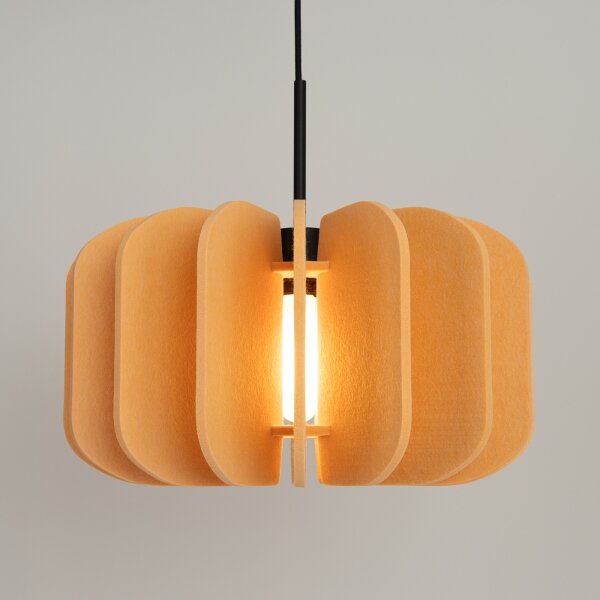 Sollux SL.1861 - Lampadario a sospensione con cavo MULA, 1xE27/15W/230V, diametro 45 cm, giallo