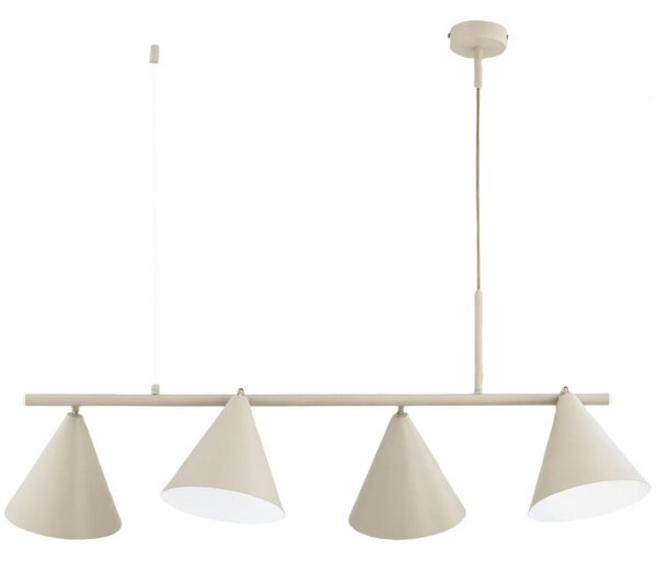Lampadario a cavo ZELTA 4xE27/15W/230V beige